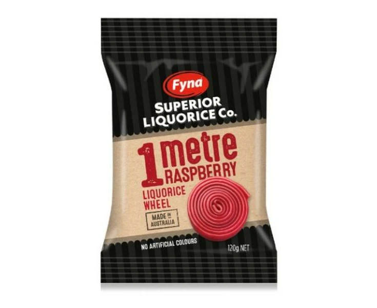 Fyna Superior Liquorice Co. 1 Meter Red Liquorice Wheel 120g