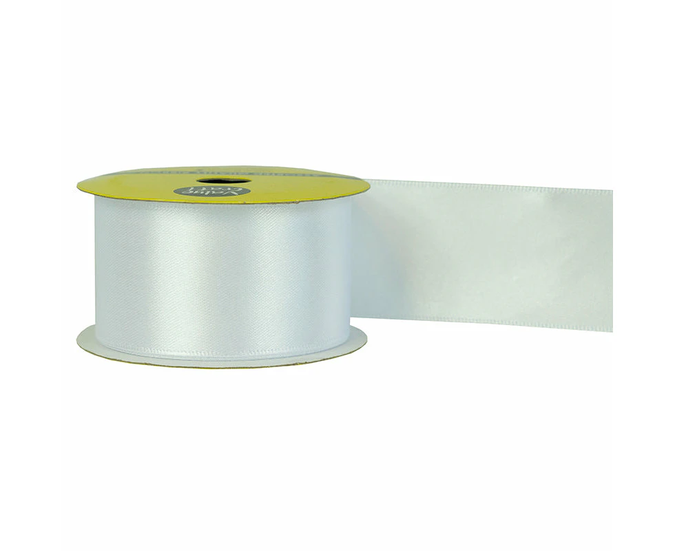 38mm White Polyester Satin Ribbon 3m