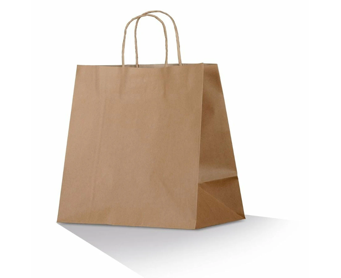 Brown Takeaway Kraft Bag With Twisted Paper Handle (320x350x230mm)