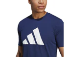 Adidas Men's Train Essentials Feelready Logo Training Tee / T-shirt / Tshirt - Dark Blue/White