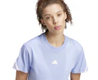 Adidas Women's Future Icons 3-Stripes Tee / T-shirt / Tshirt - Blue Spark