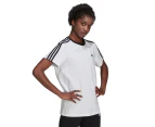 Adidas Women's Essentials 3-Stripes Tee / T-Shirt / Tshirt - White/Black