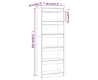 Book Cabinet/Room Divider White 60x30x166 cm Engineered Wood