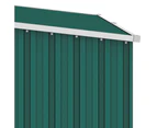 Garden Firewood Shed Green 245x98x159 cm Galvanised Steel