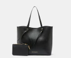 Tony Bianco Zella Tote Bag w/ Mini Pouch - Black