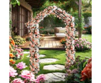 Costway Pointed Garden Arch Climbing Trellis w/Iron Wrought Gate Entrance Party Wedding Frame Black