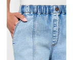 Target Pull On Panelled Denim Jogger Shorts