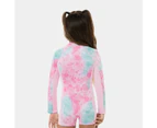 Girls Swim Tie Dye Springsuit, Piping Hot