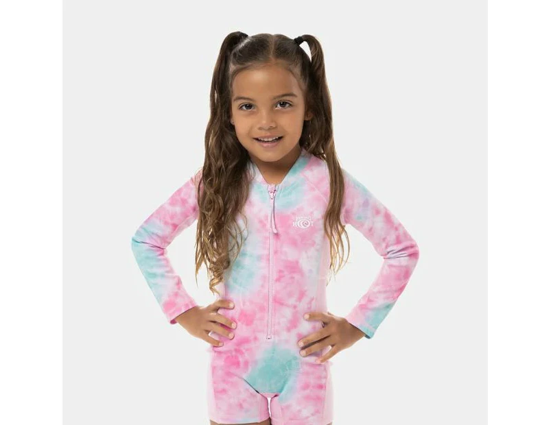 Girls Swim Tie Dye Springsuit, Piping Hot