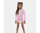 Girls Swim Tie Dye Springsuit, Piping Hot