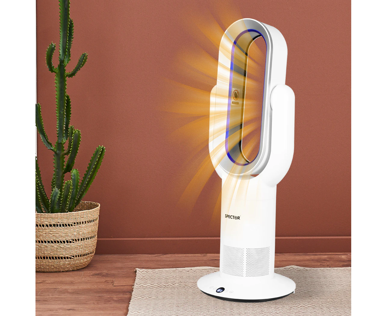 Spector Electric Heater Portable Ceramic Space Heaters 1650W+Bladeless Fan 35W