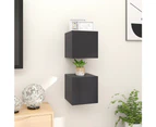 Wall Mounted TV Cabinets 2 pcs Grey 30.5x30x30 cm