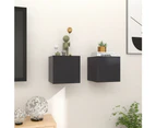 Wall Mounted TV Cabinets 2 pcs Grey 30.5x30x30 cm