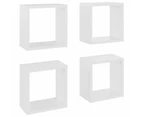 Wall Cube Shelves 4 pcs White 26x15x26 cm