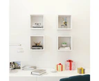 Wall Cube Shelves 4 pcs White 26x15x26 cm