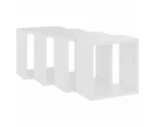 Wall Cube Shelves 4 pcs White 26x15x26 cm