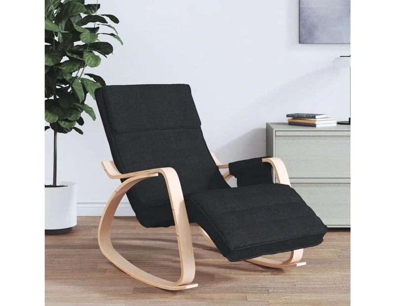 Rocking Chair Black Fabric