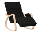 Rocking Chair Black Fabric