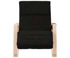 Rocking Chair Black Fabric