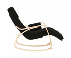 Rocking Chair Black Fabric