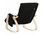 Rocking Chair Black Fabric