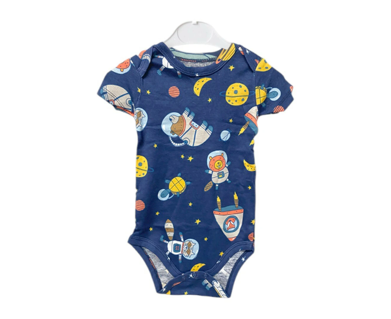 Baby Romper Dark Blue Space Dogs