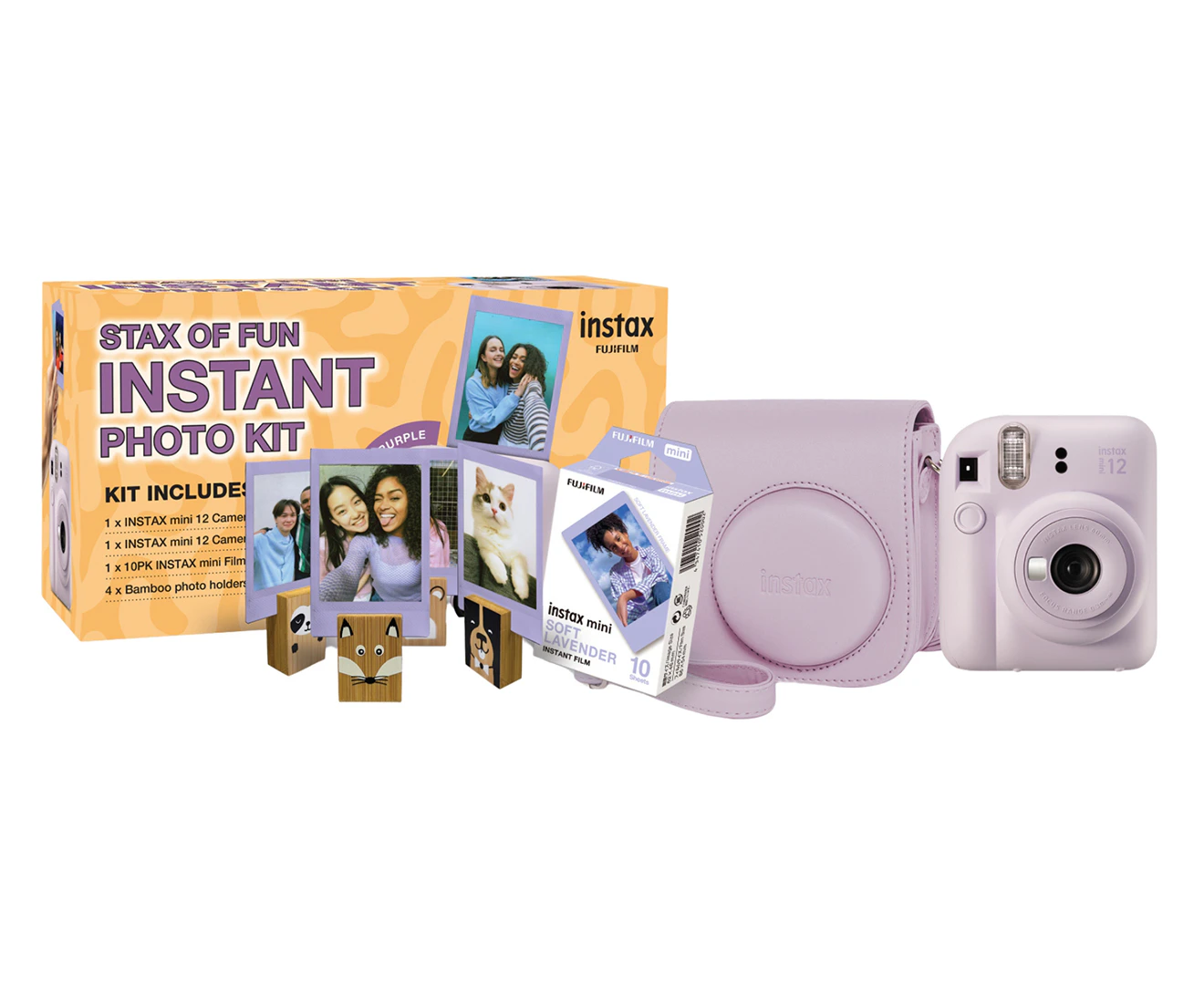 Fujifilm Instax Mini 12 Instant Camera Festive Bundle - Lilac Purple