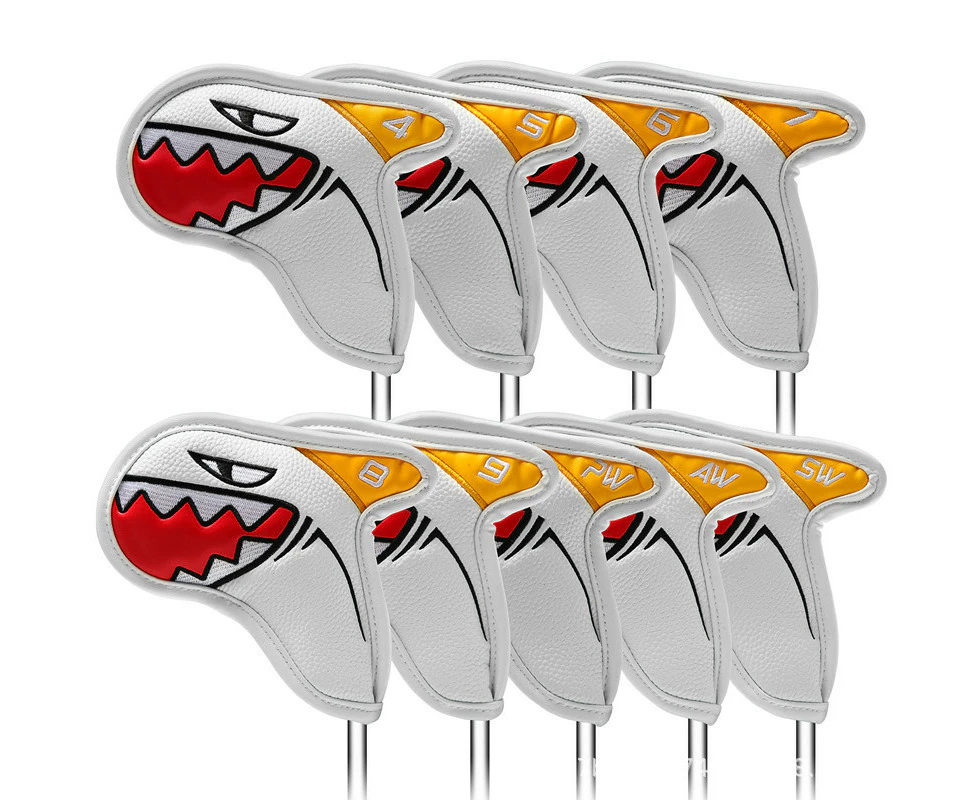 Shark Iron Cover Golf Club Head Cover Ball Head Cap Cover Golf Club Cover Protective Cover Golf