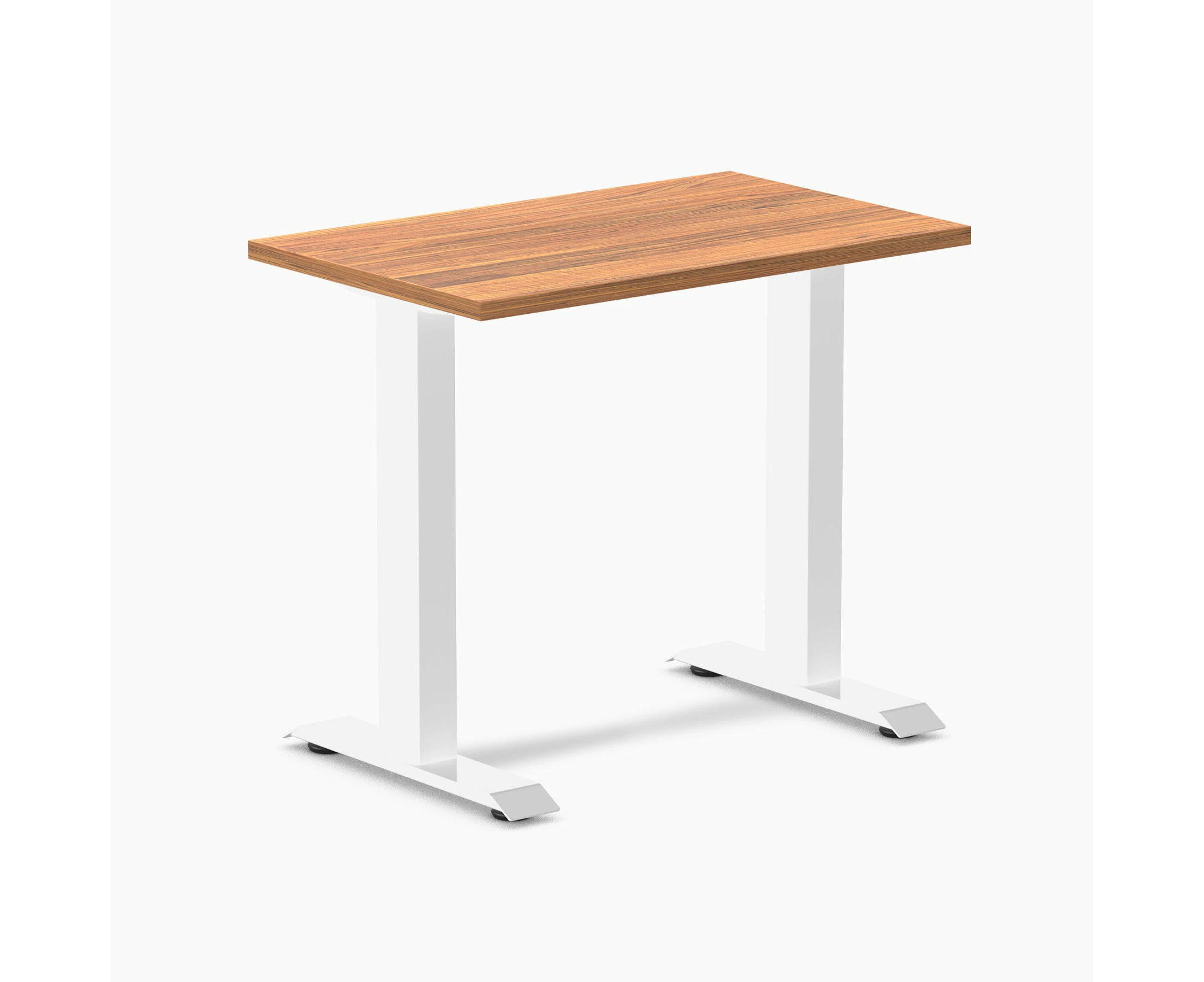 Desky Zero Mini Office Desk - Prime Oak / 900 x 500 / White