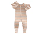 Bonds Baby Wide Needle Rib Zippy Suit - Almond Latte/Mascarpone