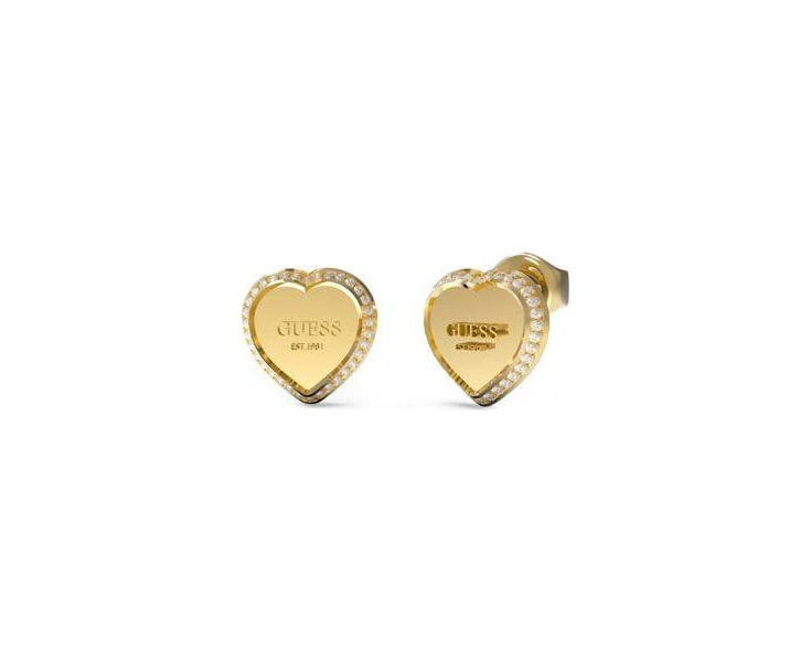 Dazzling Gold Tone Stainless Steel Earrings By Guess