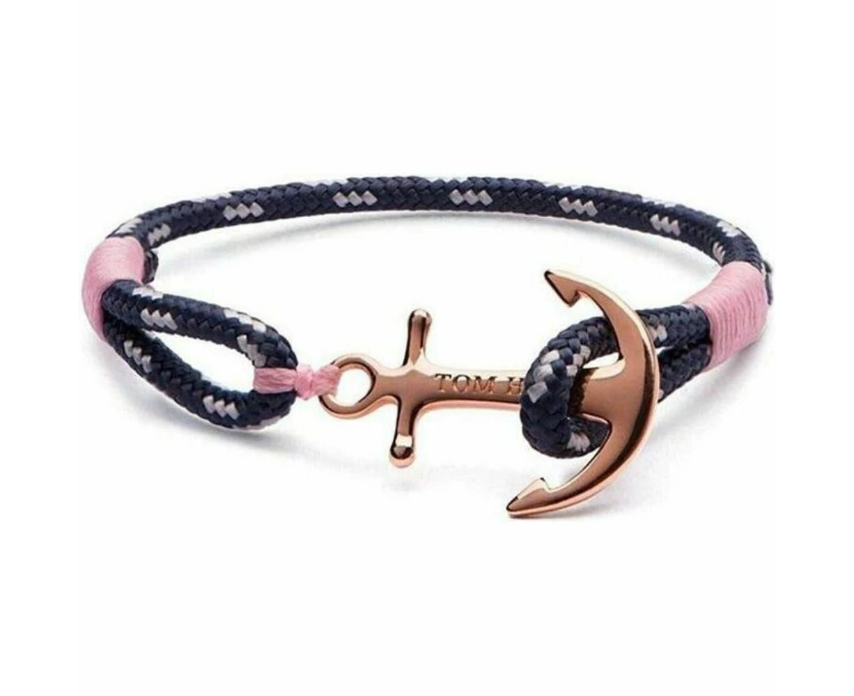 Tom Hope Tm014 Ladies' Textile And Metal Bracelet Blue And Pink Elegance