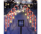 WSECOMM 8 Pack Christmas Pathway Lights Outdoor Decorations, 8 Modes Solar Candy Cane Lights with Star, Outdoor Christmas Waterproof Stake Lights for