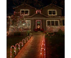 WSECOMM 8 Pack Christmas Pathway Lights Outdoor Decorations, 8 Modes Solar Candy Cane Lights with Star, Outdoor Christmas Waterproof Stake Lights for