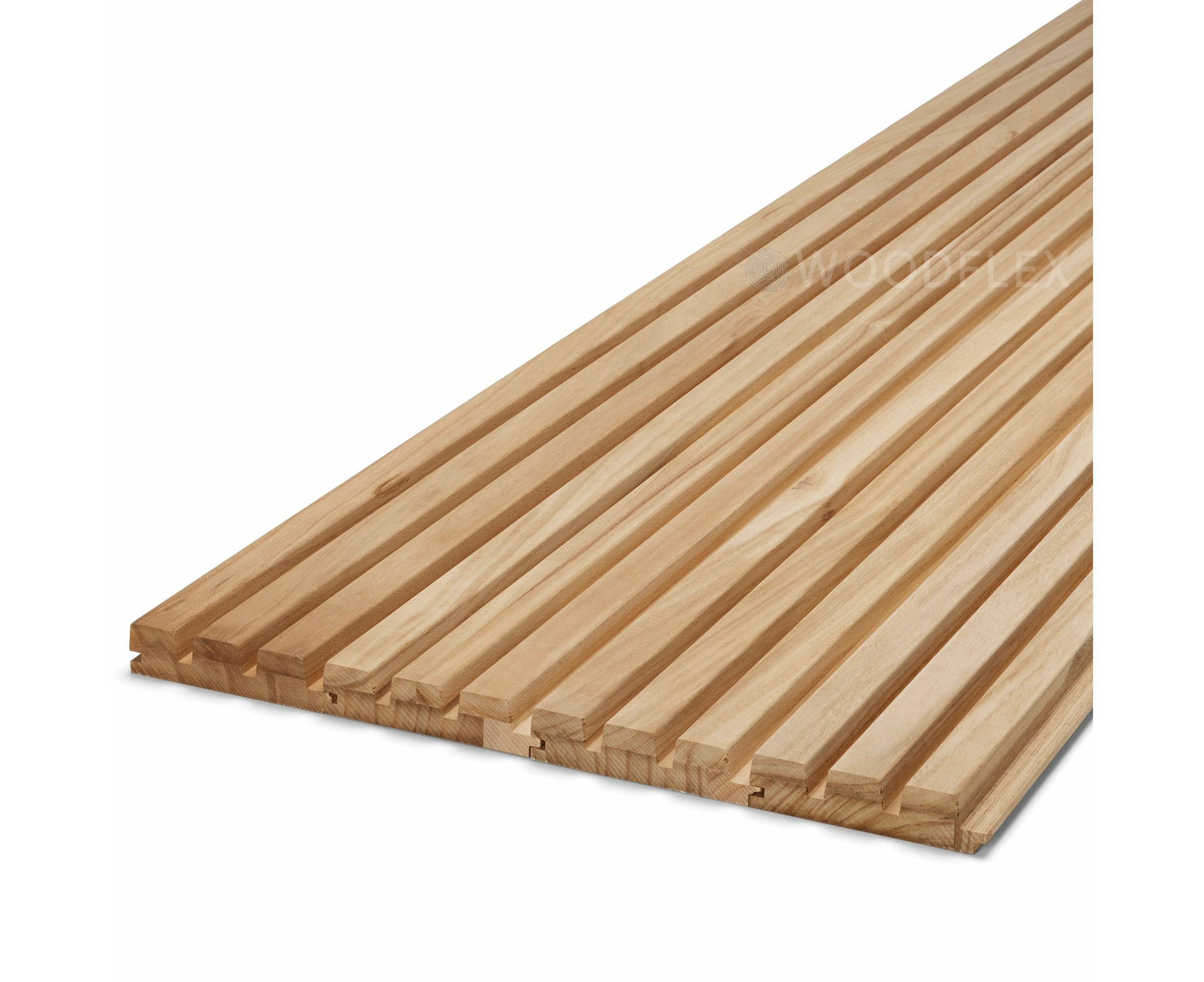 WOODFLEX Outdoor & Indoor Solid Hard Wood Slat Wall Ceiling Pool Fence Cladding - Oak - 2700mm x 545mm