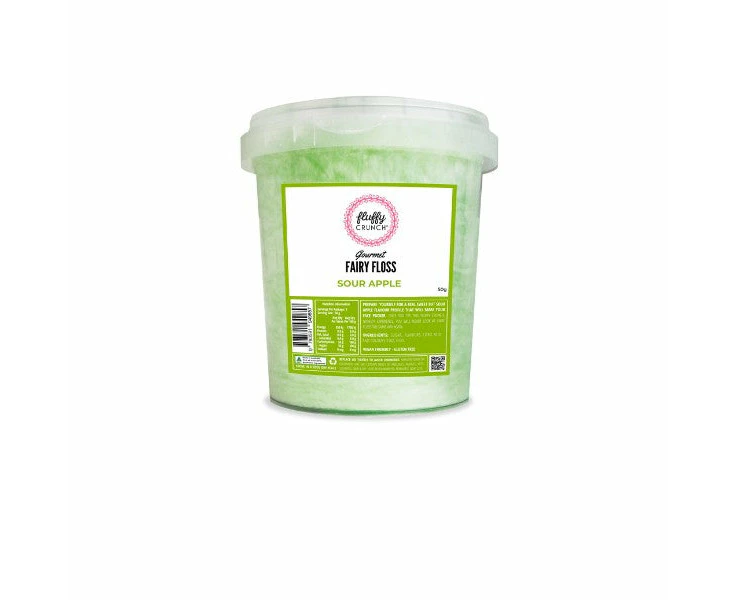 Fluffy Crunch Sour Apple Fairy Floss 50g