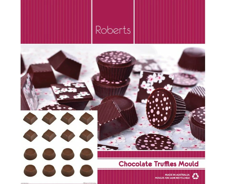 Pyramid Truffle Plastic Chocolate Mould with a Recipe Card