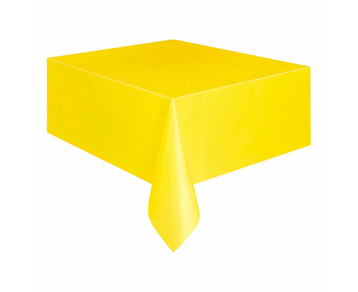 Yellow Plastic Rectangle Tablecover 137x274cm