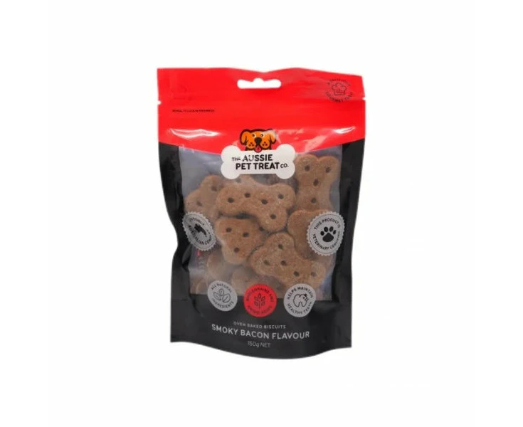 Aussie Pet Treat Smoky Bacon Dog Biscuits 150g