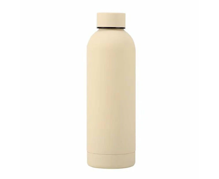 Stainless Steel Water Bottle 500ml - Cream