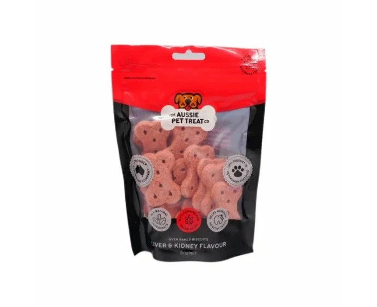 Aussie Pet Treat Liver & Kidney Dog Biscuits 150g