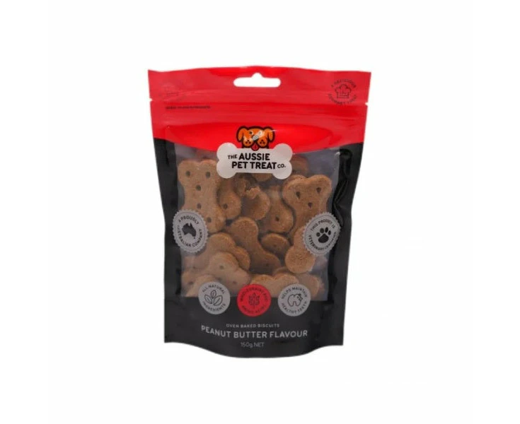 Aussie Pet Treat Peanut Butter Dog Biscuits 150g