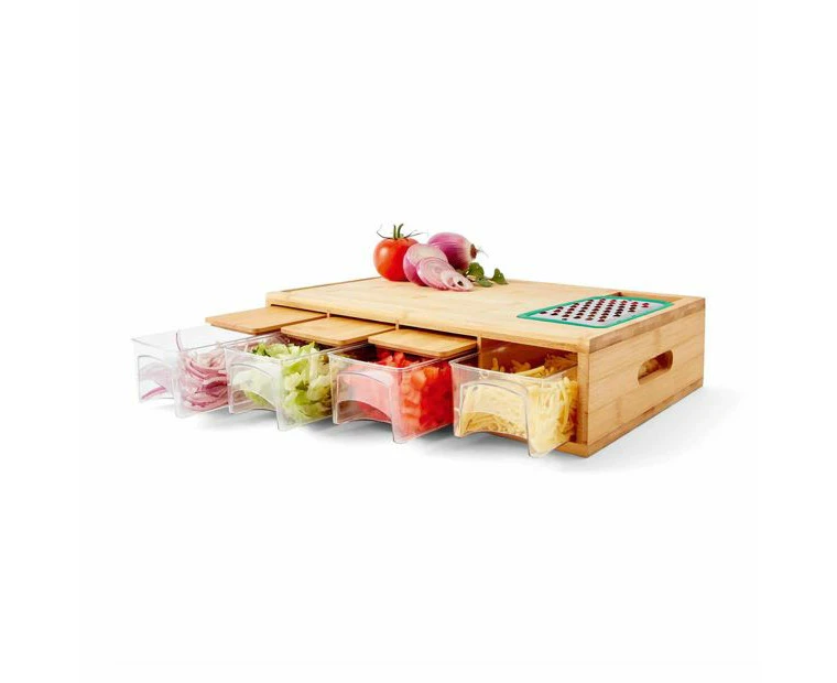 Bamboo Cutting Board with Storage - Anko