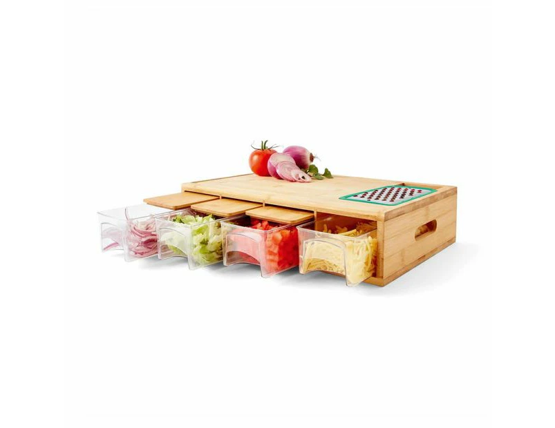 Bamboo Cutting Board with Storage - Anko