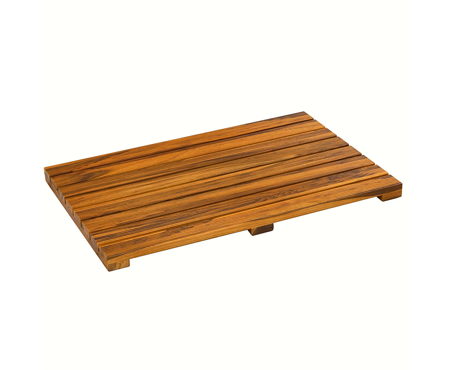 Eden Deluxe Non-Slip Solid Teak Wood Bath Mat, Medium