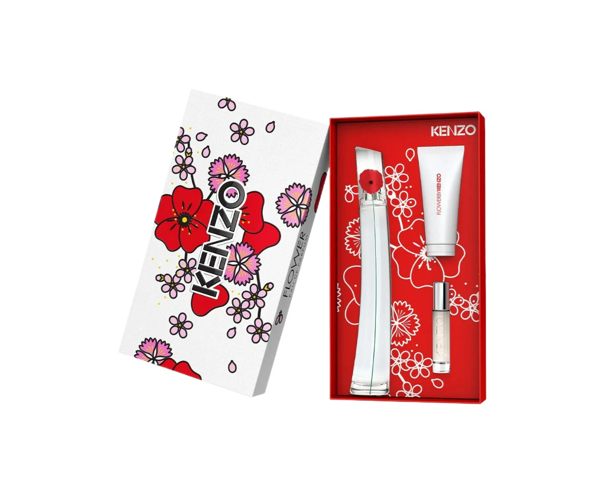 Kenzo Flower 3 Piece 100ml Eau De Parfum