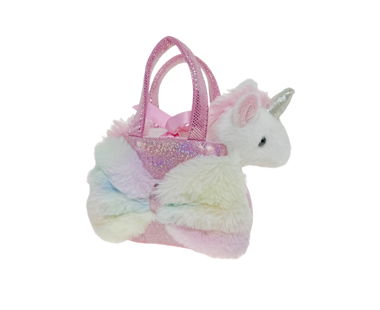 Unicorn in Fluffy Bow Bag - Fancy Pals