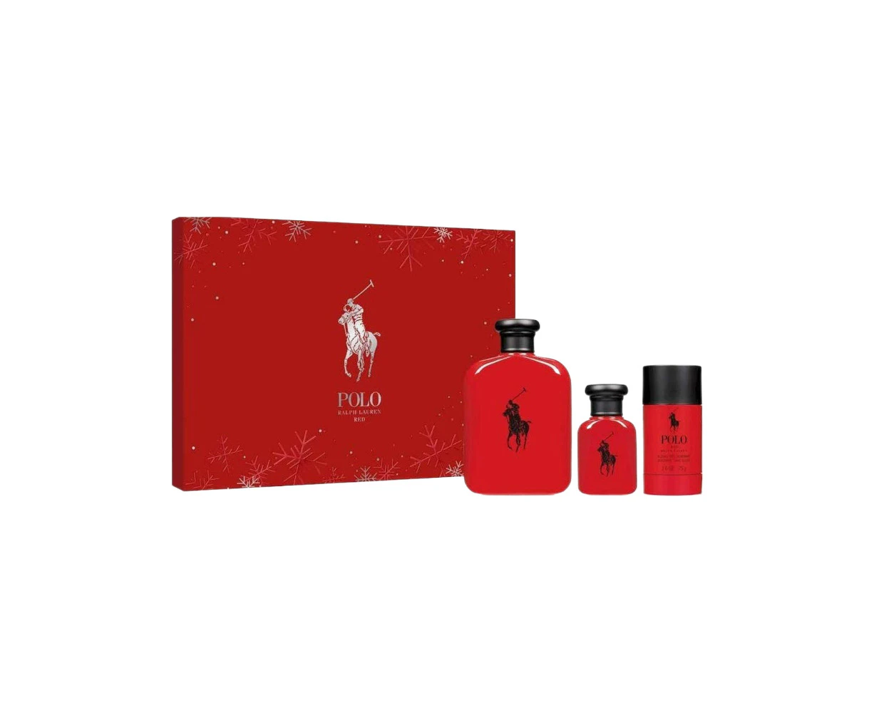 Ralph Lauren Polo Red 3 Piece 125ml Eau De Toilette