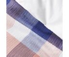 Target Devi Muslin Check Quilt Cover Set - Cobalt