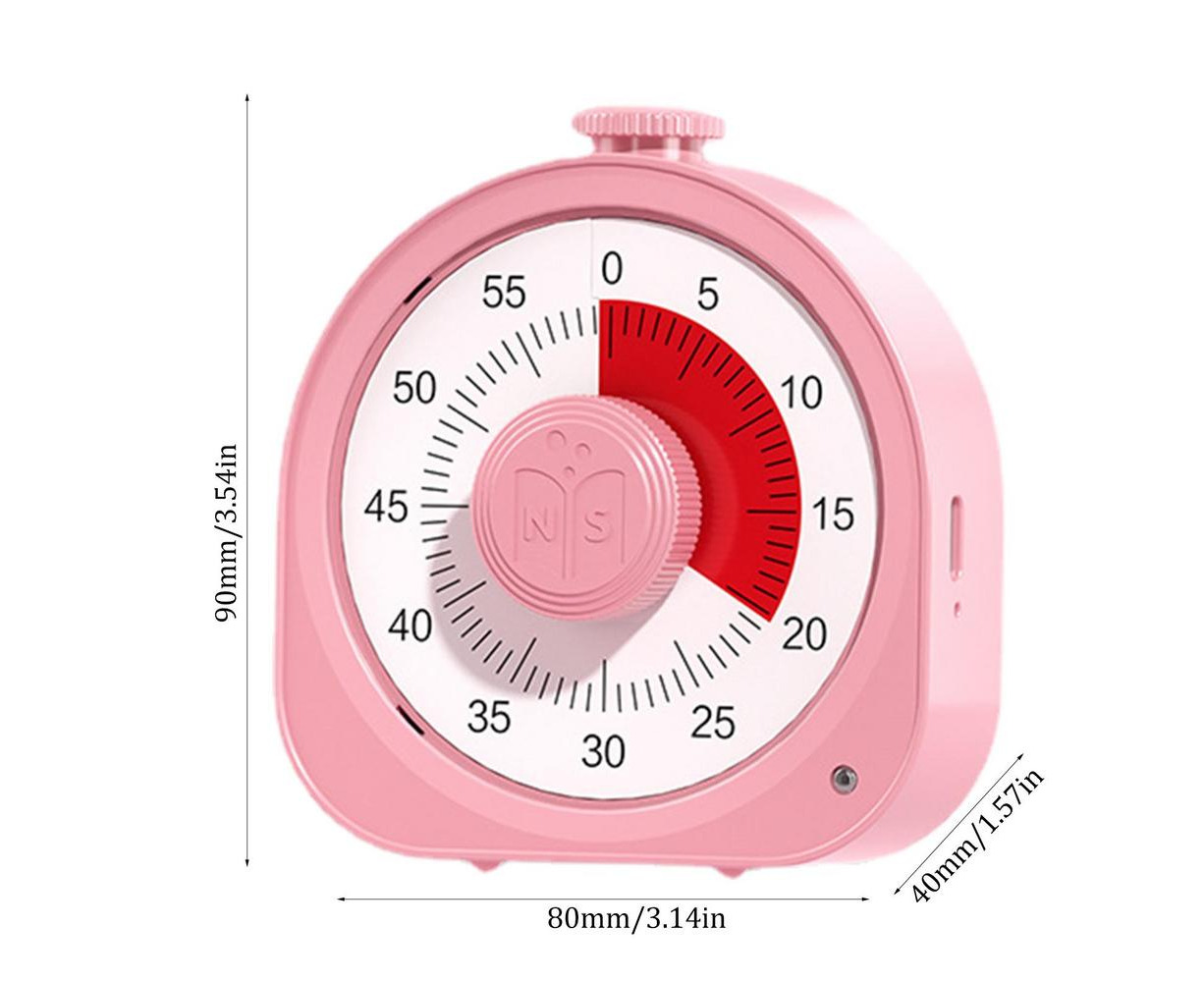 Pink blue 60 minutes visual timer classroom countdown timer silent